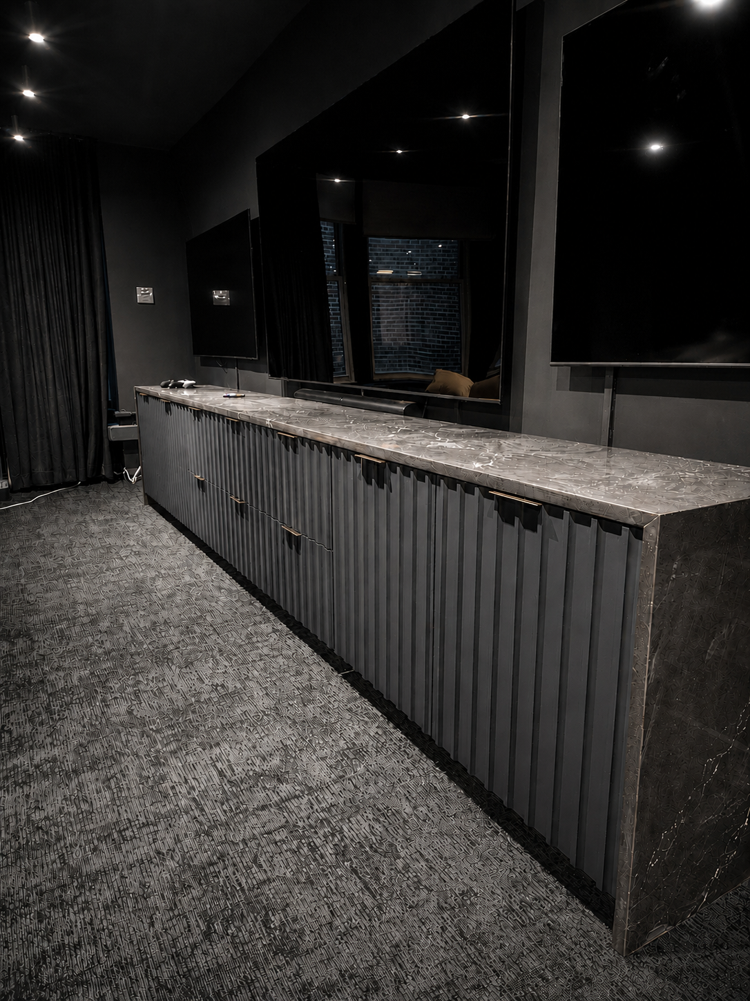 Entertainment credenza, East Village NY